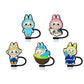 1–6PCS Cartoon Labubu Straw Cover Cap – Cute, Reusable & Splash-Proof