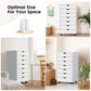 JHK 7 Drawer Chest Dresser & Rolling Storage Cabinet
