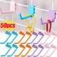 5/50pcs Metal Mesh Panel Hanger Plastic Multi-Purpose Wall-mounted Hook:
