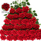 50 Pcs Artificial Rose Flower Silk Roses Bouquet: