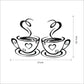Coffee Cup Pattern Wall Stickers – DIY Home & Cafe Decoration