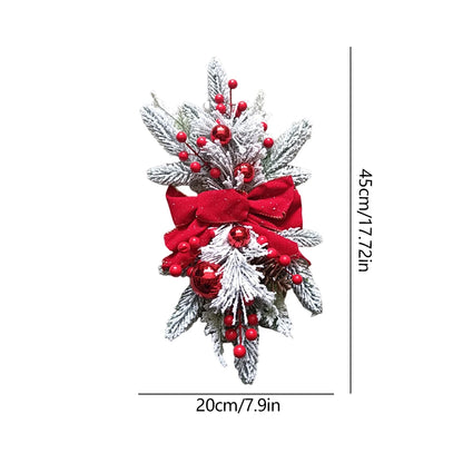 45CM Christmas Wreath Pendant without/with Light Atmosphere Decorative Garland Home Door Window Stairs Decoration Party Supplies