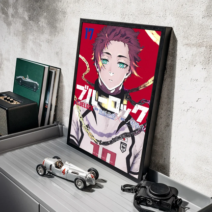 Japan Cartoon Anime Blue Lock Poster – Retro Kraft Paper Wall Art