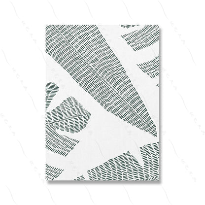 Tropical Wall Art Palm Leaf Print Set – Modern Minimalist Green Botanical Triptych