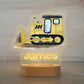 Personalized Children Animal Night Light Custom Name Acrylic Lamp: