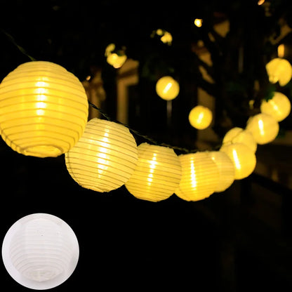 LED Solar Lantern String Lights Outdoor Garland Fairy Lights Solar Powered Garden Decorative Light