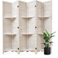 Partition Room Dividers, Folding Wood Privacy Screen with Three Display Shelves: