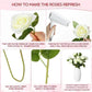 50 Pcs Artificial Rose Flower Silk Roses Bouquet: