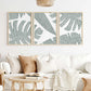 Tropical Wall Art Palm Leaf Print Set – Modern Minimalist Green Botanical Triptych