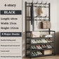 Clothes Hanger Multi-Layer Shoe Rack – Floor-Standing Organizer