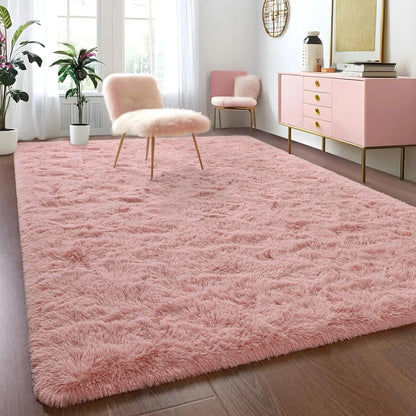 Fluffy Rugs for Bedroom – Fuzzy Area Rugs for Living Room – Soft Kids Carpet – Non-Slip Rugs for Hardwood Floors – Room Decor