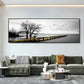 Modern Minimalist Wall Art: Landscape Seaside Goldenwood Bridge