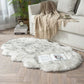 Soft Sheepskin Bedroom Carpet – Imitation Wool Pad with Long Hair: