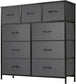 Dresser for Bedroom with 9 Drawers – Fabric Closet Organizer with Metal Frame and Wood Tabletop