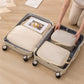 3Pcs/Set Travel Compressible Packing Multifunction Travel Storage Bag Waterproof Suitcase Nylon Portable Luggage Organizer Pink