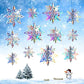 6Pcs Christmas Snowflake 15/20/25CM Hanging Christmas Tree Ornament Xmas Home Decor Navidad New Year 2024 Decor Accessories ﻿