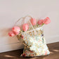 Embroidered Lace Flower Shoulder Bag Women Handmade Mesh Shopping Bag Retro Art Tote Bag Beach Hand Bag Bolsa Playa