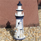 15 Inch High Nautical Lighthouse Figurine,Natural Sea Beach Style Watchtower,Warm Home Decor Nautical Themed Rooms Lighthouse