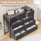 Dresser with 10 Drawers TV Stand Entertainment Center for Bedroom/Entryway with Metal Frame: