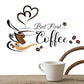Coffee Cup Pattern Wall Stickers – DIY Home & Cafe Decoration