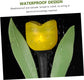 Solar LED Light Outdoor Tulip Rose Flower Lamp Landscape Garden Decor